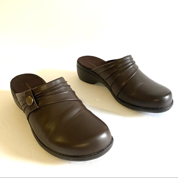 croft & barrow Shoes Croft Barrow Brown Slip On Clog Shoe Size 9